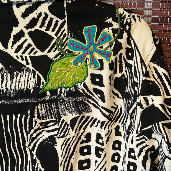 Vintage 90's UNITS embroidered jacket LARGE floral - Picture 10 of 10